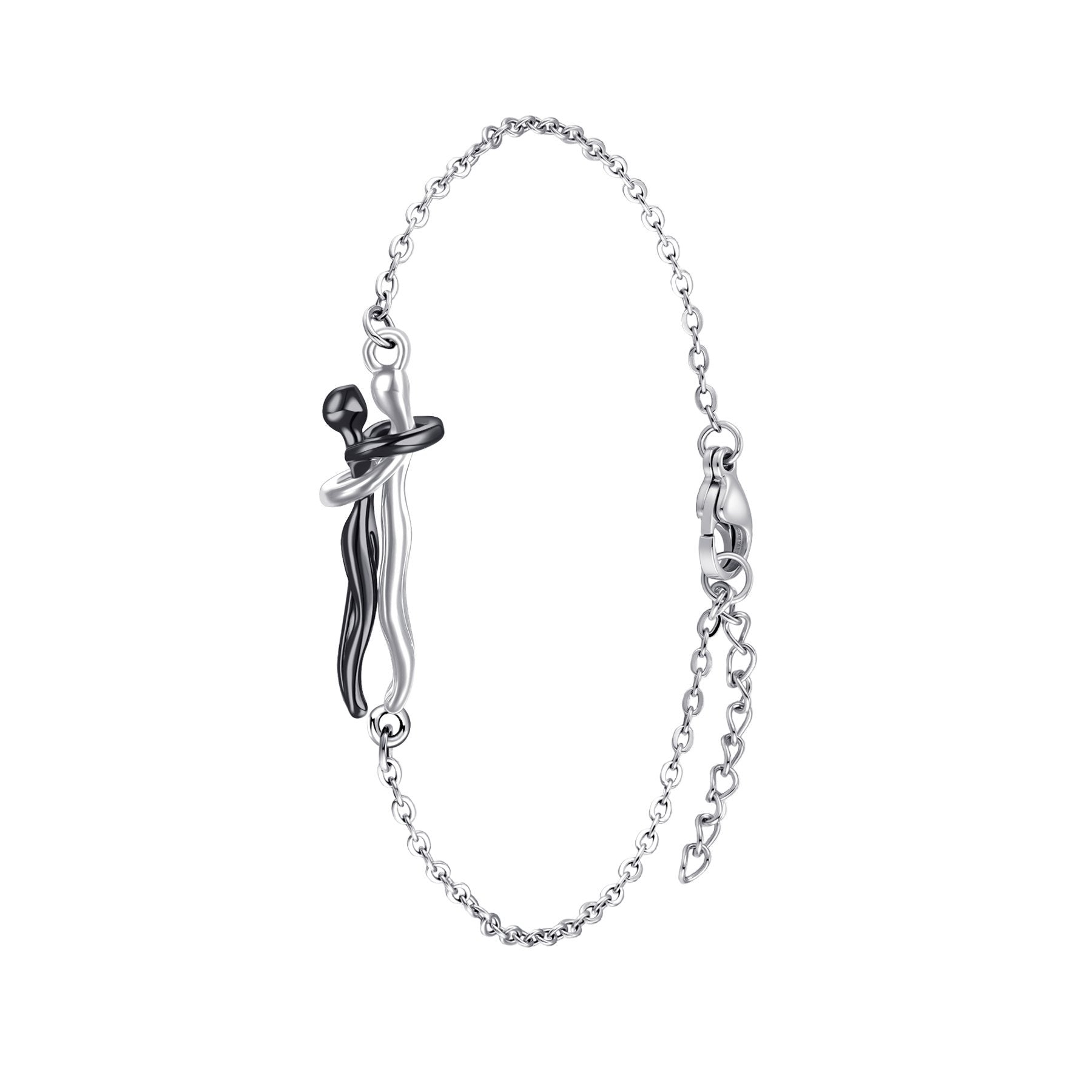 Eternal Embrace – Timeless Hug Couple Necklace