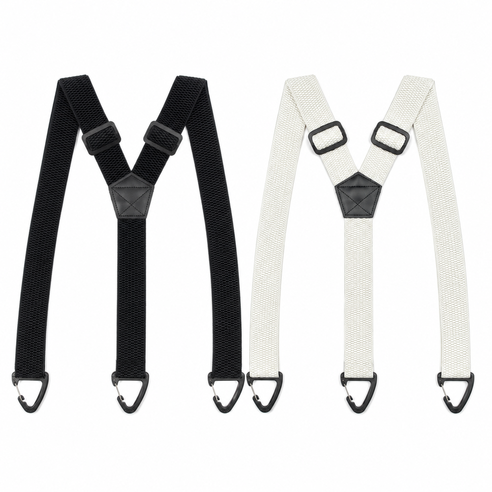 Men's Adjustable Suspenders - X-Back / Y-Back Styles with Hook Clips