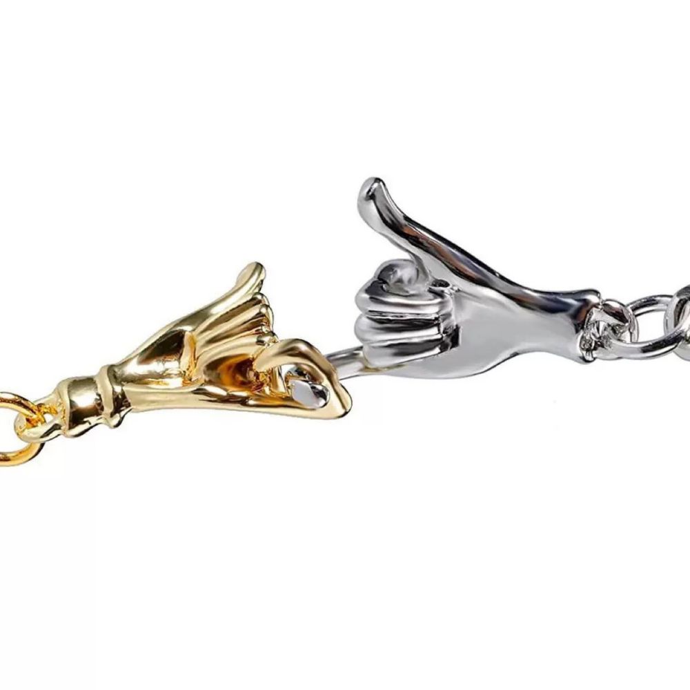 2pcs Pinky Promise Keychains - Matching Gifts for Him, Her, Best Friend or Family