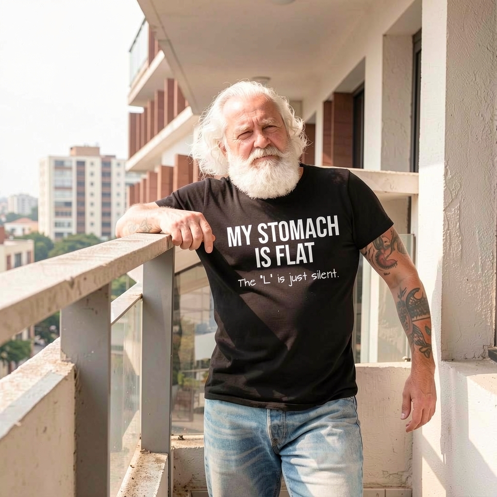 My Stomach Is Flat The L Is Just Silent T-Shirt
