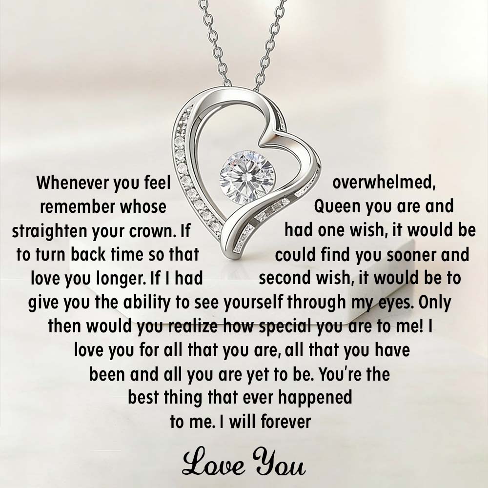 To My Queen – Love Heart Necklace
