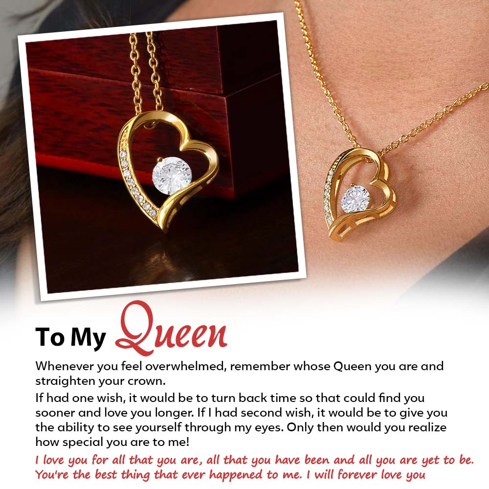 To My Queen – Love Heart Necklace
