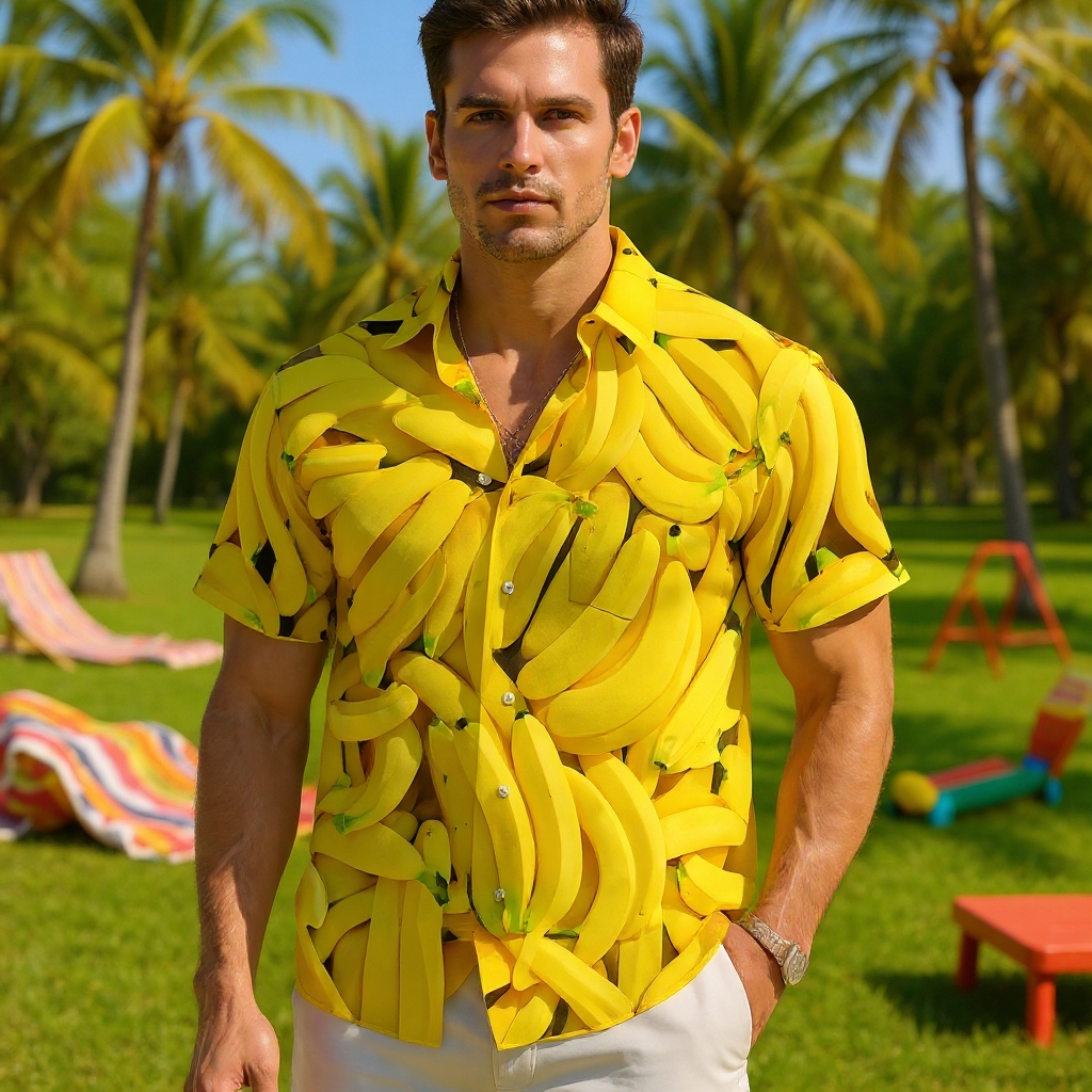 Banana Men's Pocket Short Sleeve Shirts