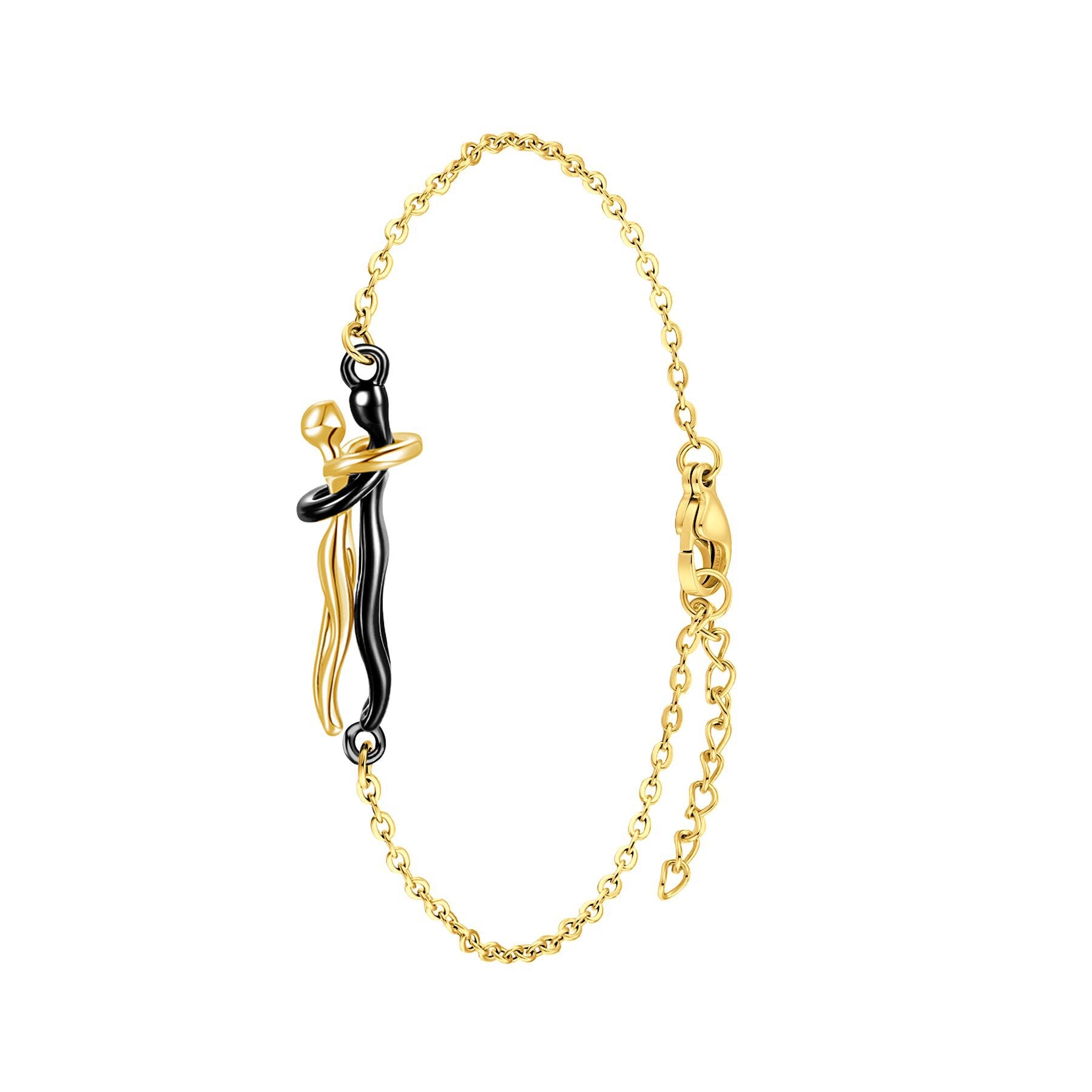 Eternal Embrace – Timeless Hug Couple Necklace