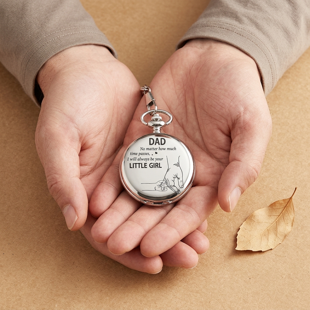 Luxury Vintage Pocket Watch For Dad - I Will Always Be Your Little Girl
