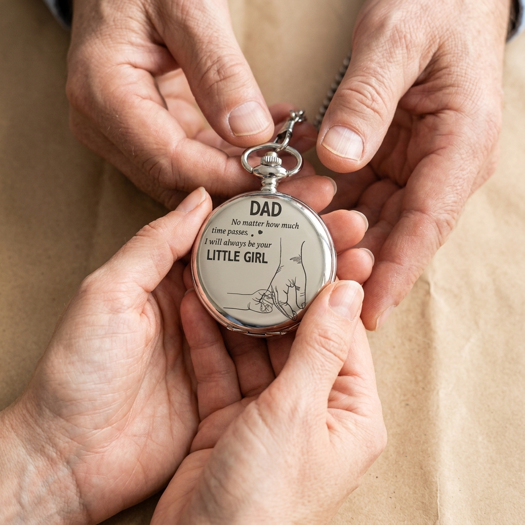 Luxury Vintage Pocket Watch For Dad - I Will Always Be Your Little Girl