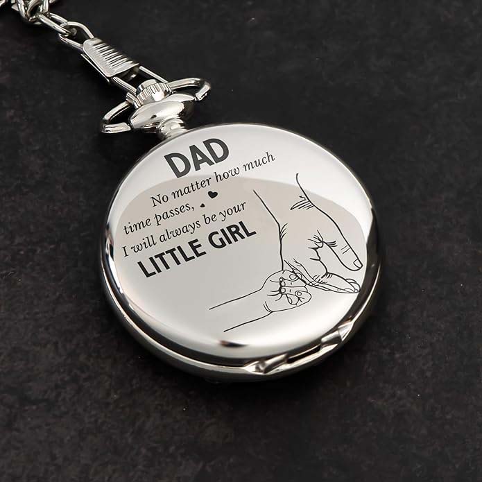 Luxury Vintage Pocket Watch For Dad - I Will Always Be Your Little Girl