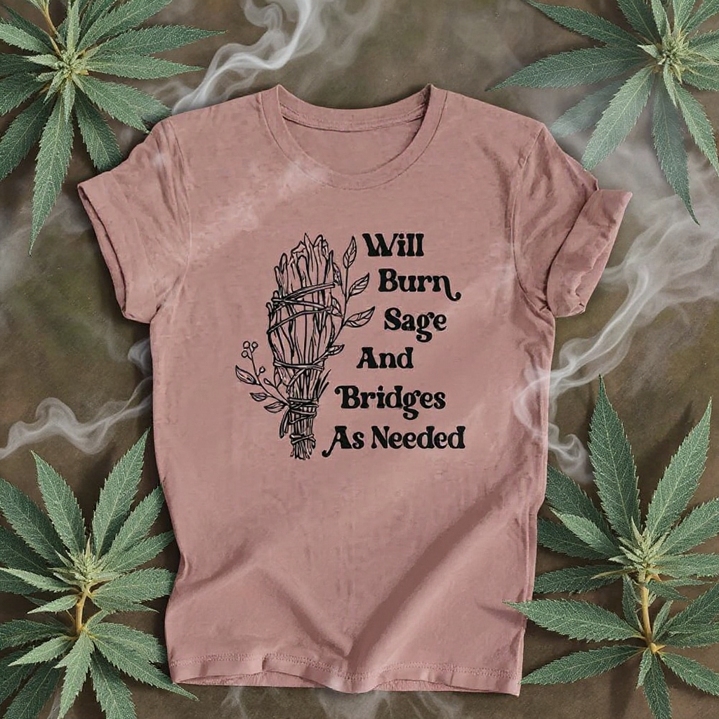 Will Burn Sage And Bridges As Needed - Funny Spiritual Boundaries Tee