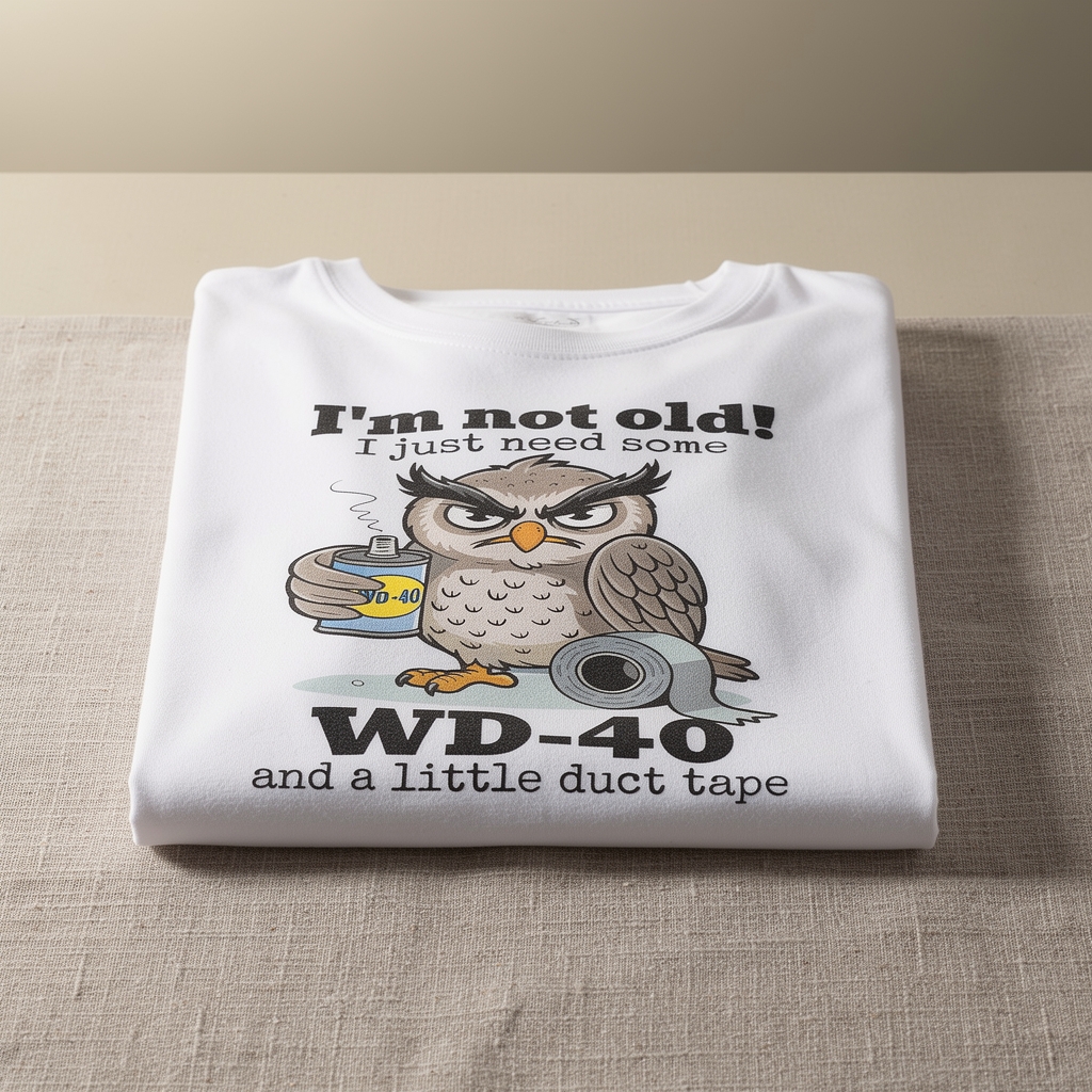 "I'm Not Old" – WD-40 Funny Owl T-Shirt