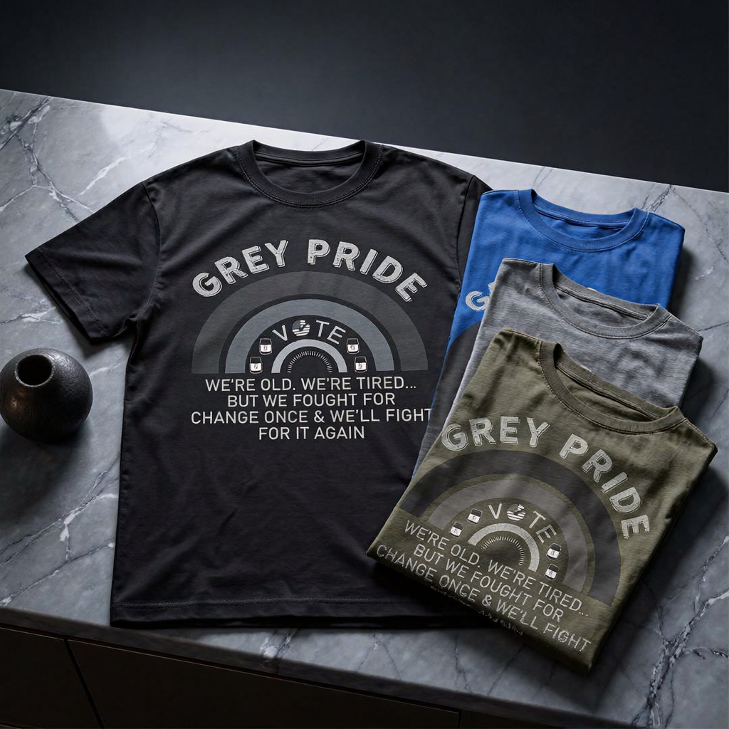 Grey Pride Graphic T-Shirt – Celebrating Strength, Wisdom & Experience