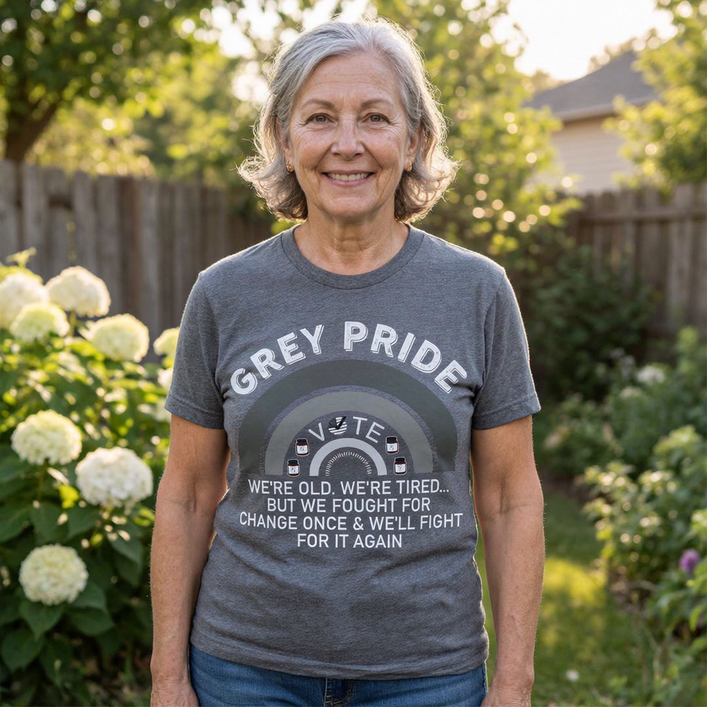 Grey Pride Graphic T-Shirt – Celebrating Strength, Wisdom & Experience