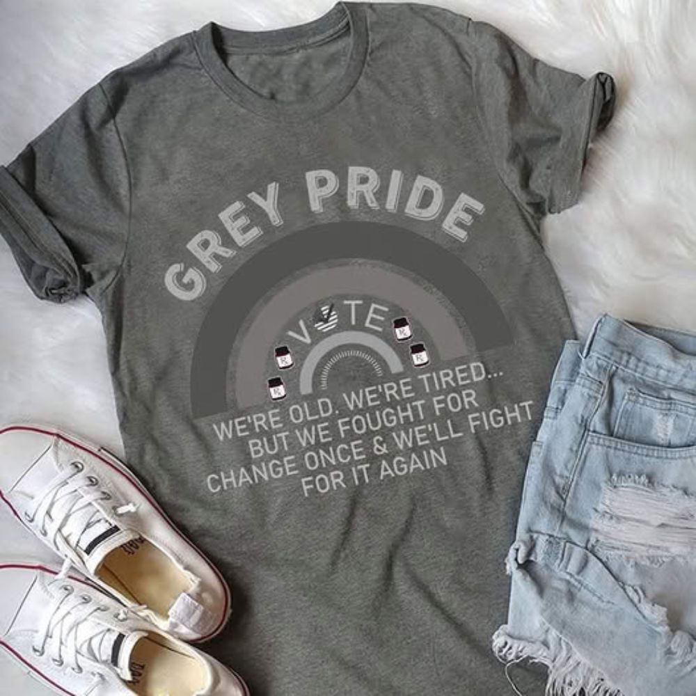 Grey Pride Graphic T-Shirt – Celebrating Strength, Wisdom & Experience