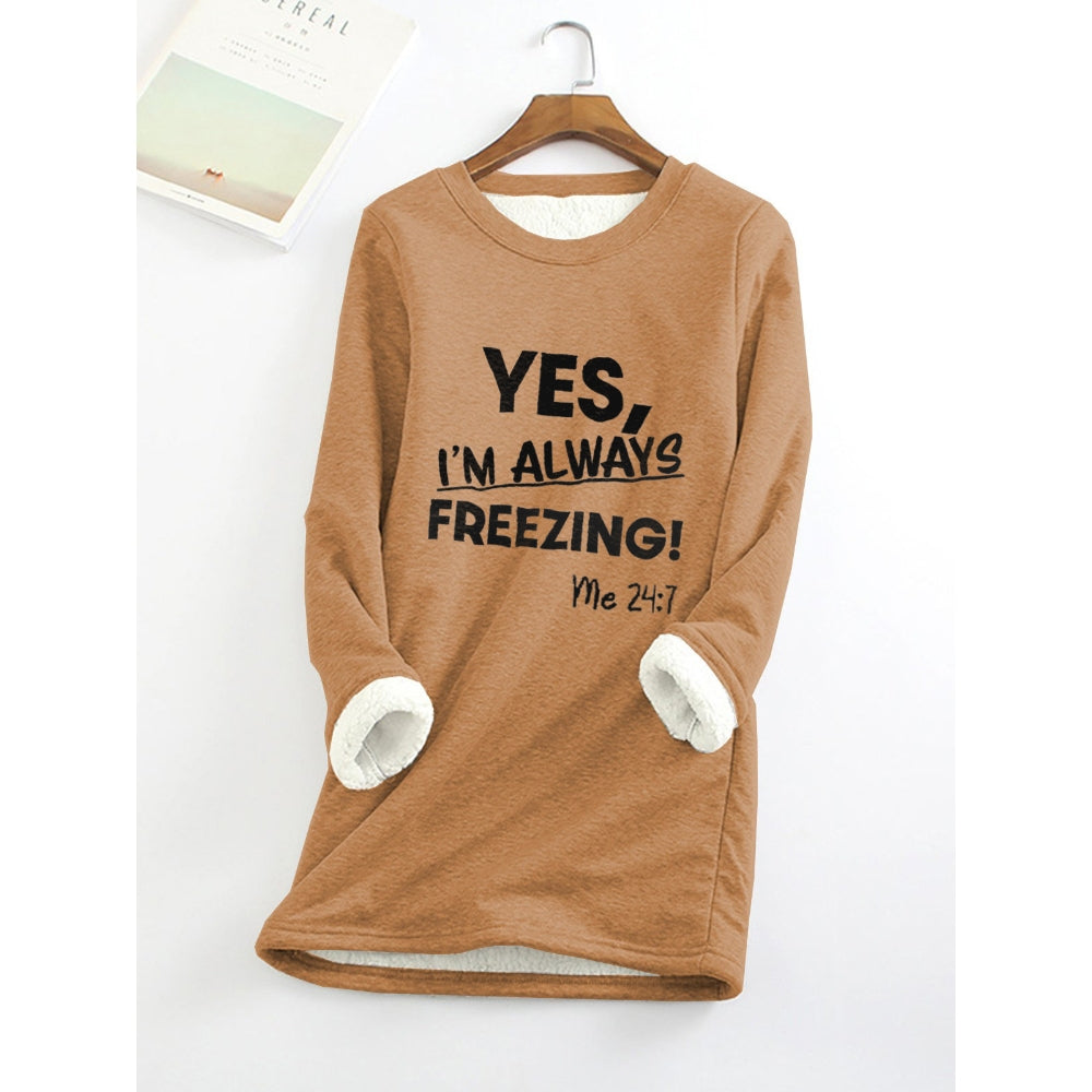 Women's Sweatshirt Pullover Fleece Teddy Fuzzy Letter Casual Long Sleeve Top