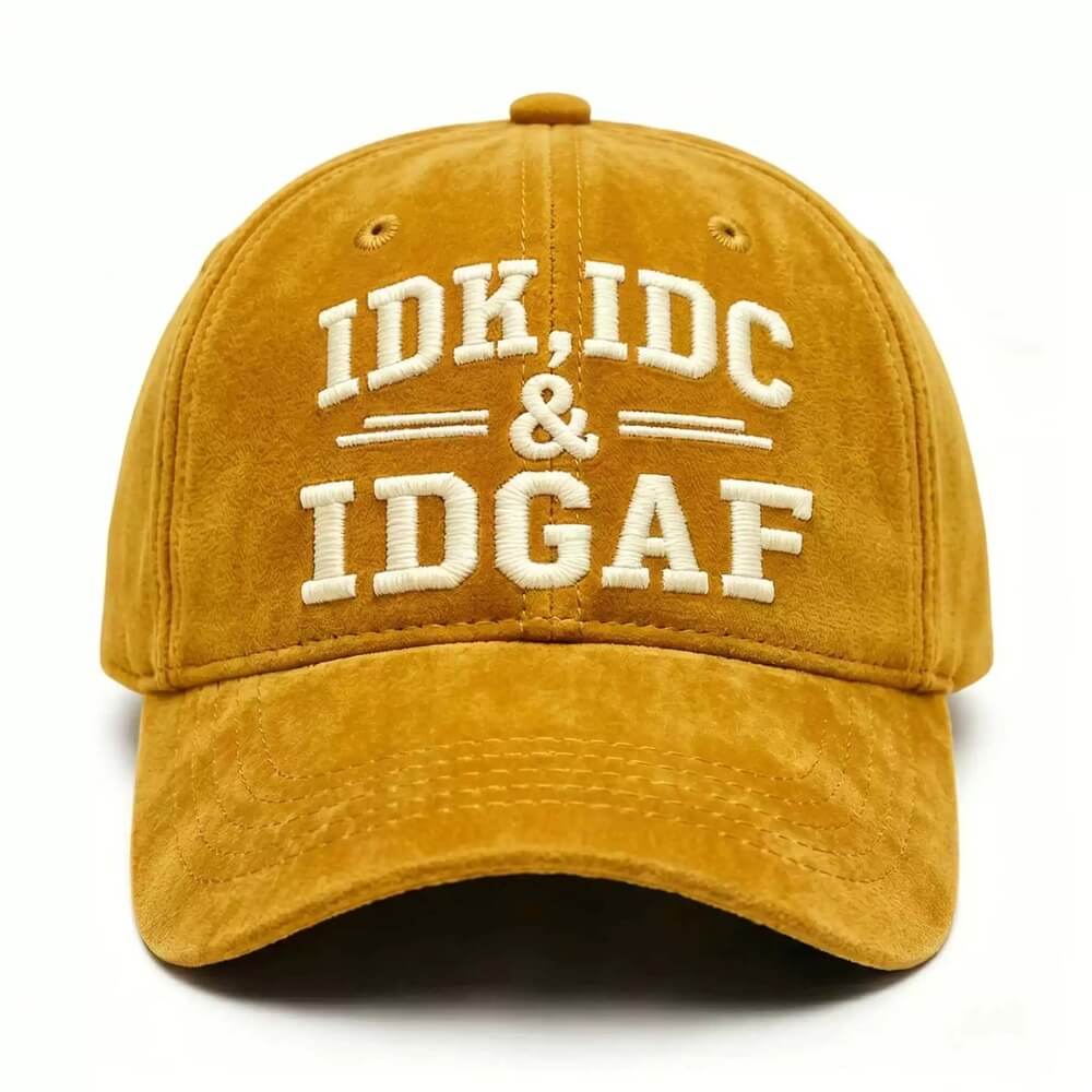 IDK IDC IDGAF - Vintage Washed Baseball Cap