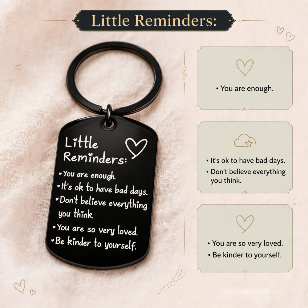 You Are Enough Inspirational Little Reminder Keychain