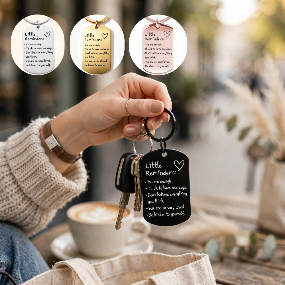 You Are Enough Inspirational Little Reminder Keychain