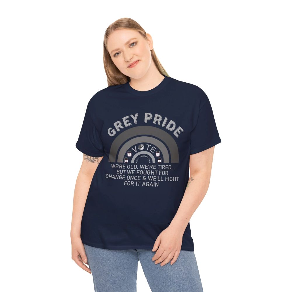 Grey Pride Graphic T-Shirt – Celebrating Strength, Wisdom & Experience
