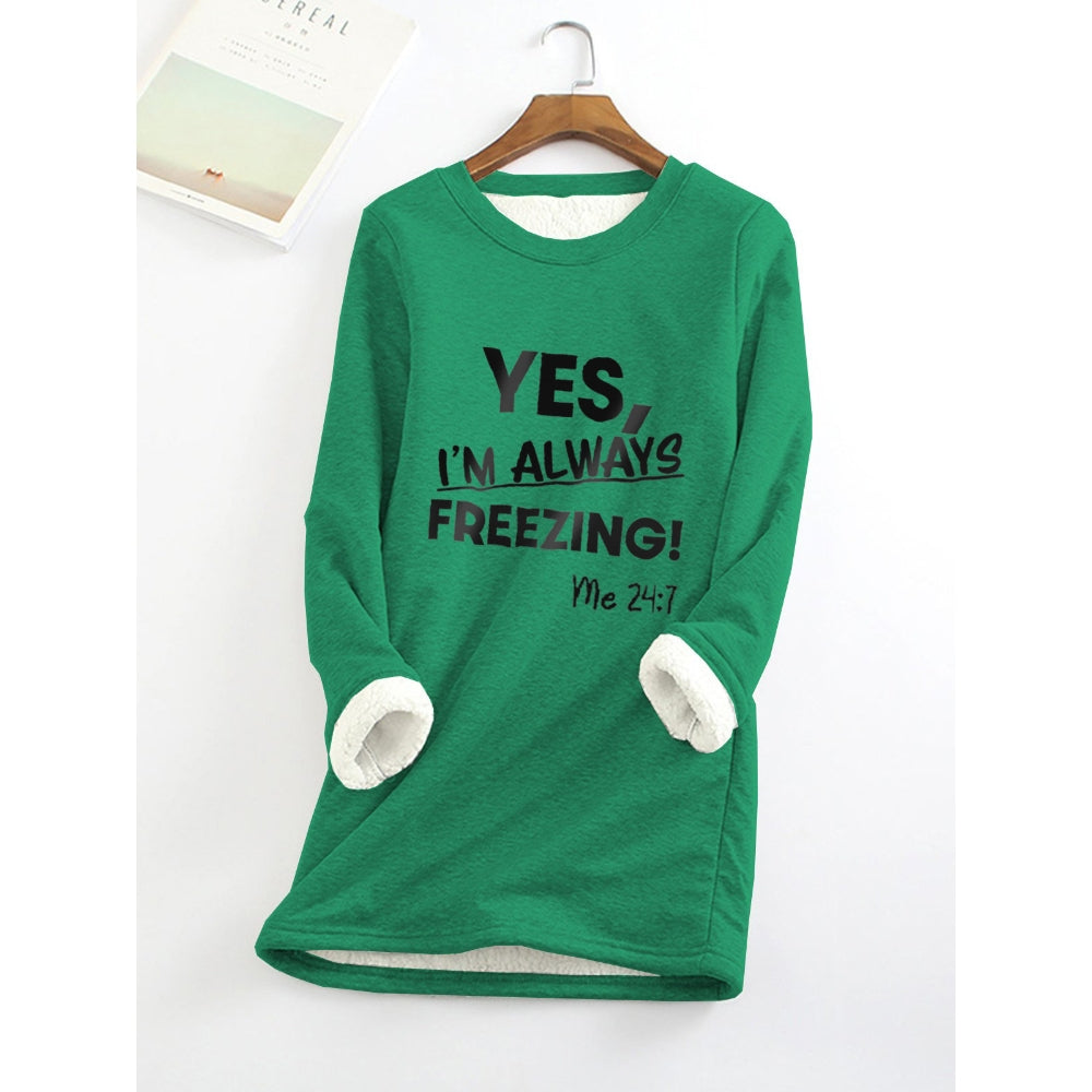 Women's Sweatshirt Pullover Fleece Teddy Fuzzy Letter Casual Long Sleeve Top