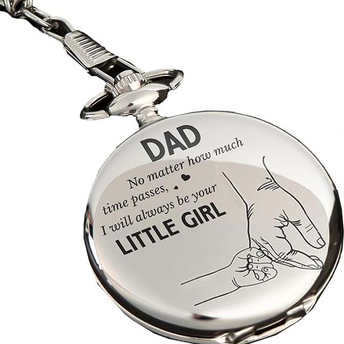 Luxury Vintage Pocket Watch For Dad - I Will Always Be Your Little Girl
