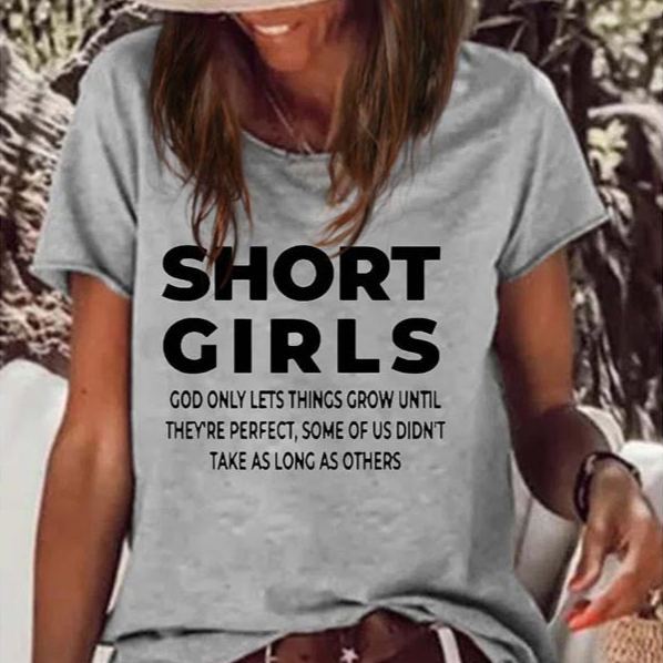 Short Girls Funny Graphic Tee