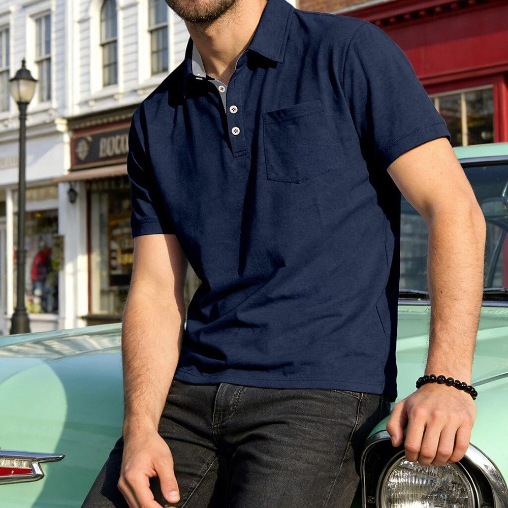 Men's Polo Shirts Casual Vacation Lapel Short Sleeve