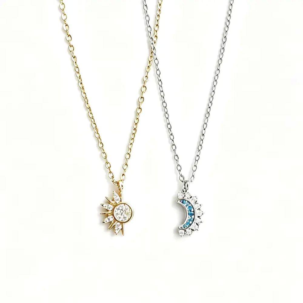 Sun & Moon Matching Bracelet Set - Stackable Celestial Charm Bracelets