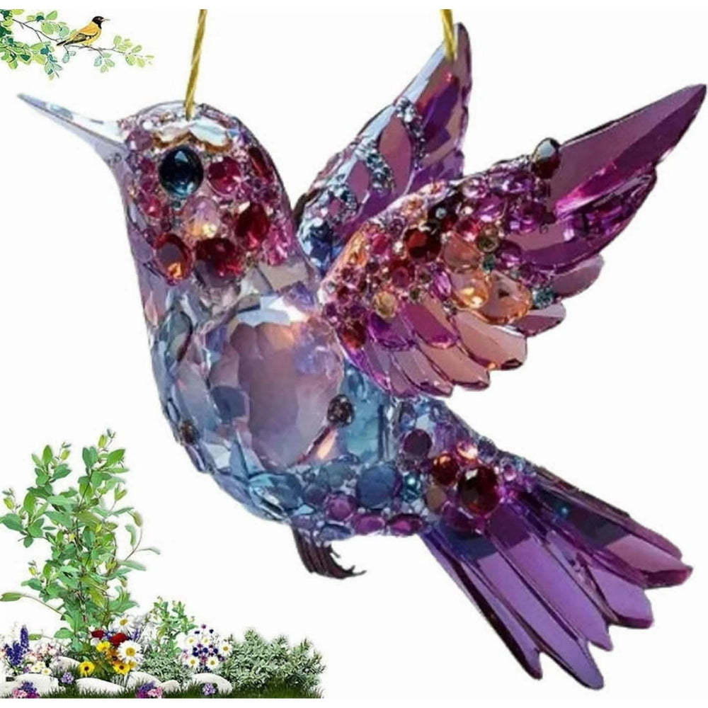Crystal Bird Stained Art Ornament