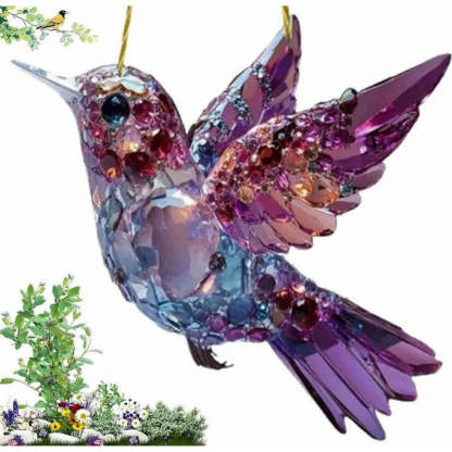 Crystal Bird Stained Art Ornament