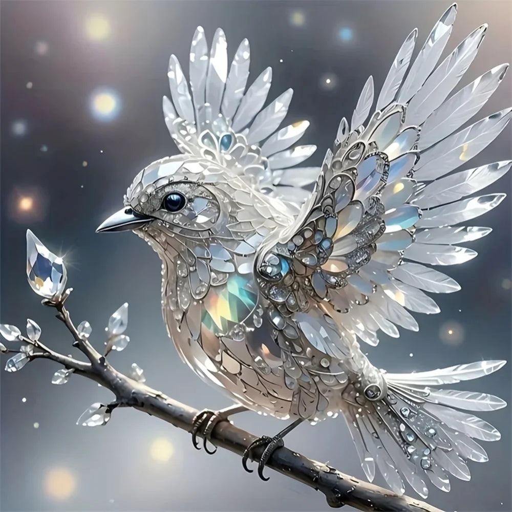 Crystal Bird Stained Art Ornament