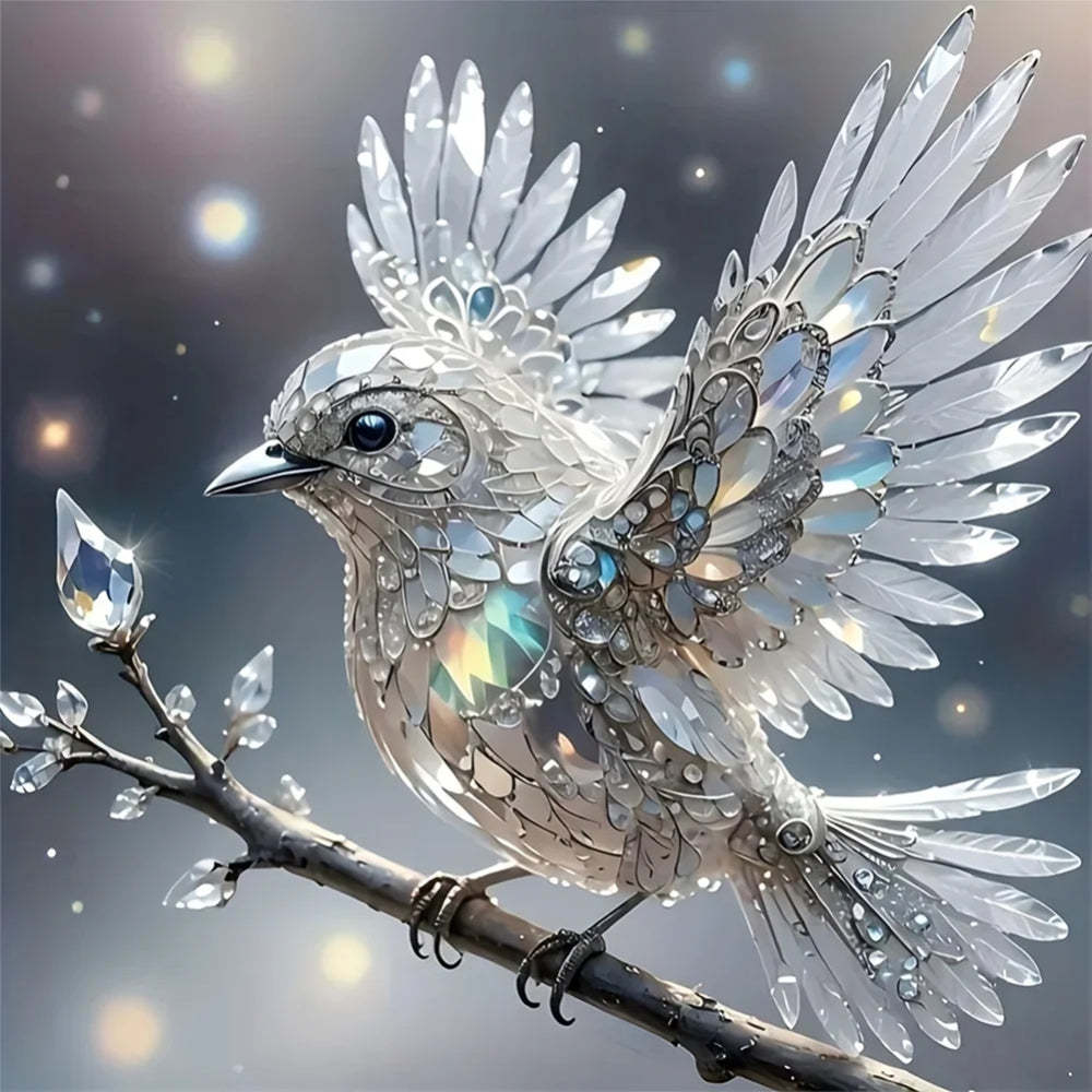 Crystal Bird Stained Art Ornament