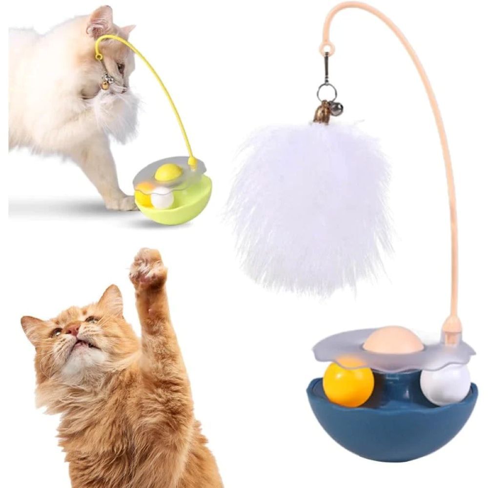 Wobble Pet Toy with Feather & Catnip