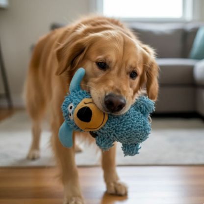 Squeaky Dog Tooth Cleaning Plush Toy – Soft Chew & Interactive Play