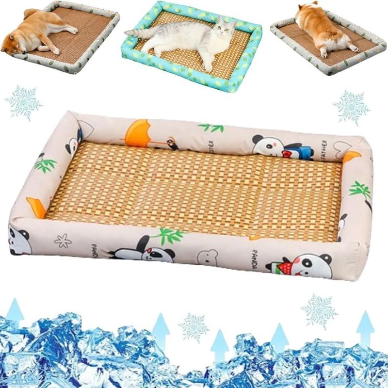 Breathable Rattan Cooling Pet Bed
