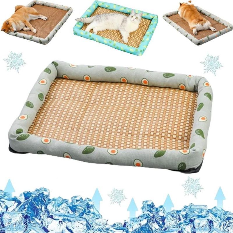 Breathable Rattan Cooling Pet Bed
