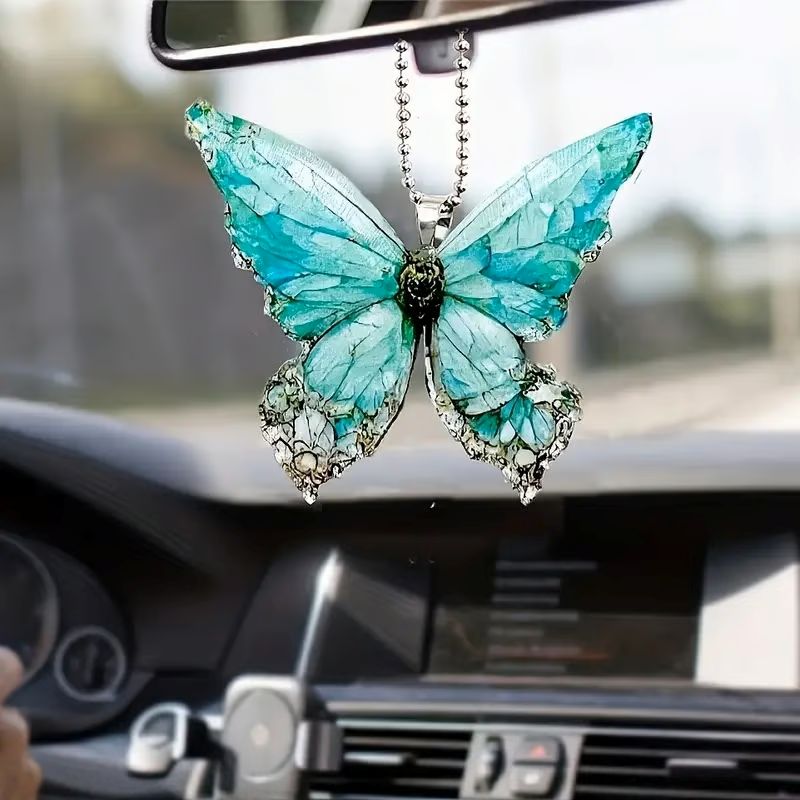 Crystal Butterfly Acrylic Pendant