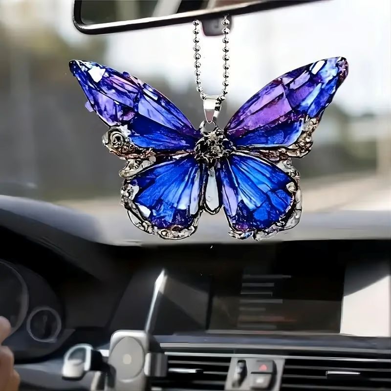 Crystal Butterfly Acrylic Pendant