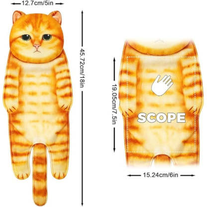 Adorable Cat Hand Towel With Hanging Loop - Siamese Cat