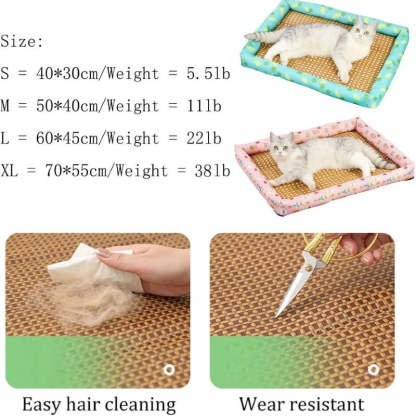 Breathable Rattan Cooling Pet Bed