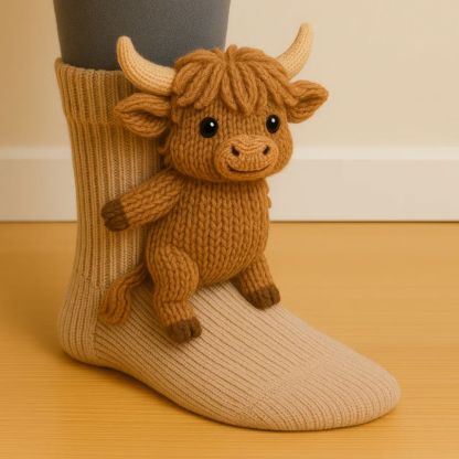3D Knit Animal Socks