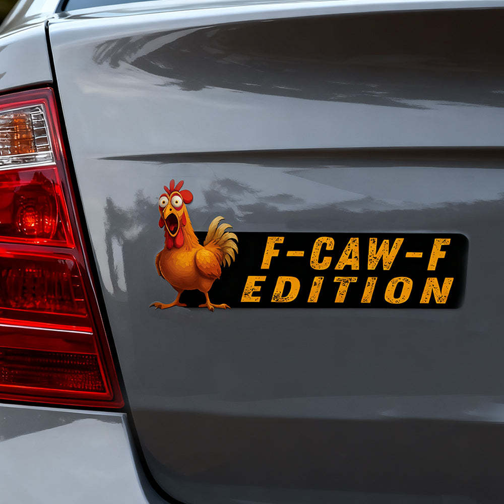 F-CAW-F Funny Rooster Car Badge Laser Cutting Car Emblem