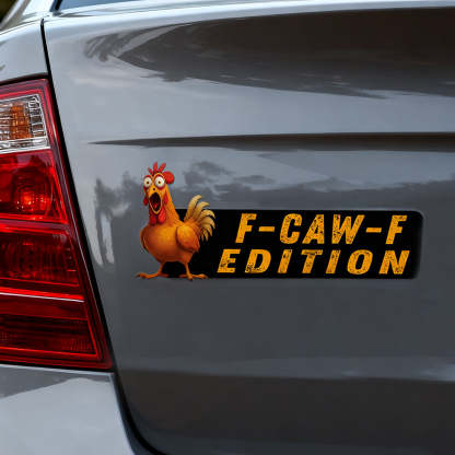 F-CAW-F Funny Rooster Car Badge Laser Cutting Car Emblem