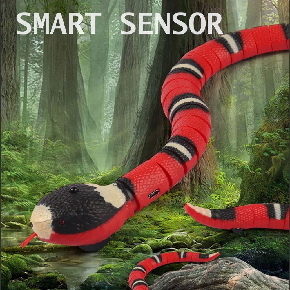 Realistic 3D Snake Interactive Cat Toy – Smart Sensor Automatic Moving Toy