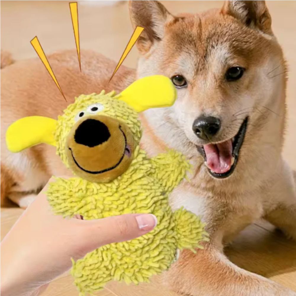 Squeaky Dog Tooth Cleaning Plush Toy – Soft Chew & Interactive Play