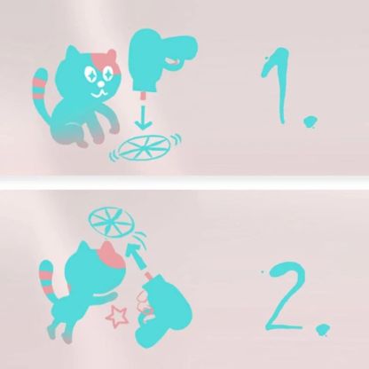 Light-Up Flying Disc Cat Launcher Set