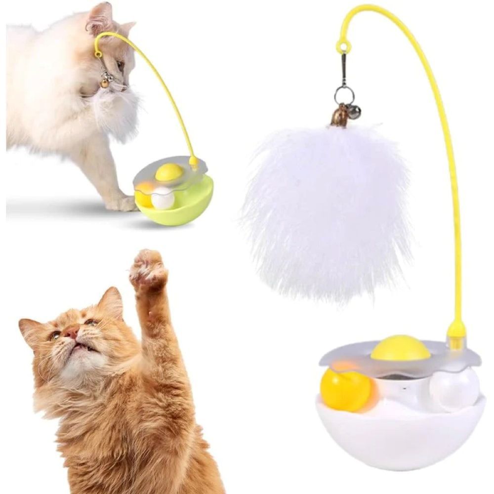 Wobble Pet Toy with Feather & Catnip