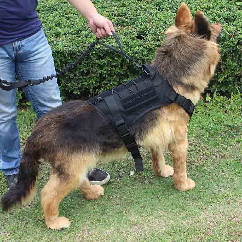 Tactical No-Choke Dog Harness Service Vest With Top Handle