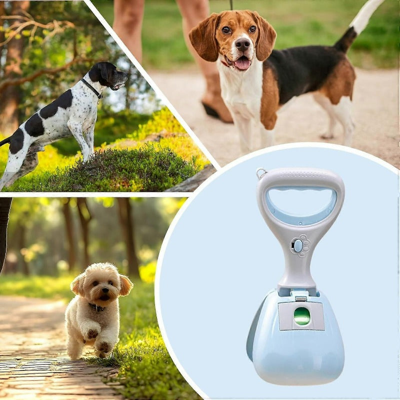 Portable Dog Pooper Scooper With Built-In Waste Bags – One-Hand No-Touch Pickup Tool for Walks & Travel