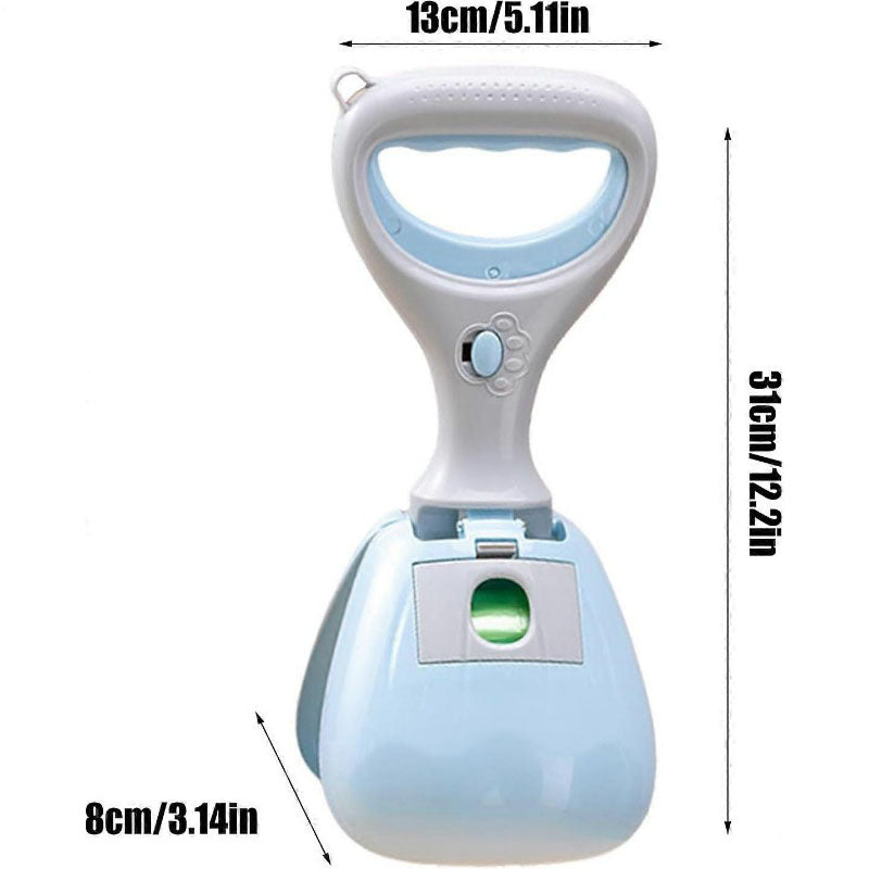 Portable Dog Pooper Scooper With Built-In Waste Bags – One-Hand No-Touch Pickup Tool for Walks & Travel