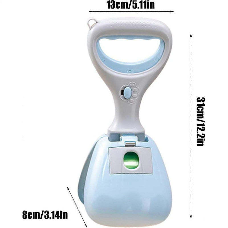 Portable Dog Pooper Scooper With Built-In Waste Bags – One-Hand No-Touch Pickup Tool for Walks & Travel