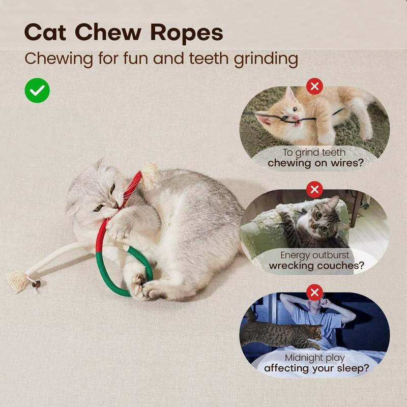 Organic Cotton Chew Rope Toys for Cats